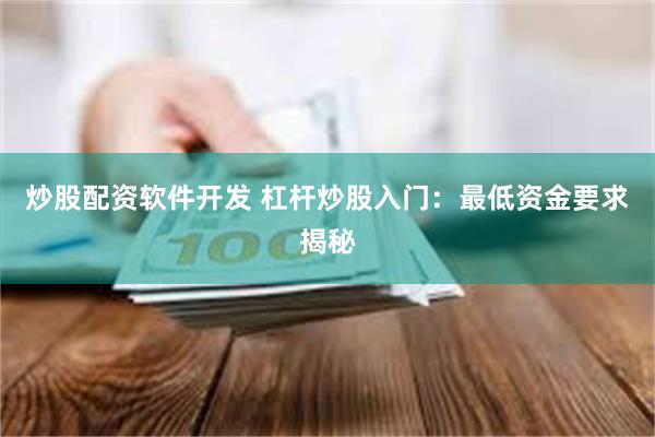 炒股配资软件开发 杠杆炒股入门：最低资金要求揭秘