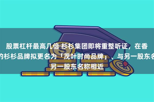 股票杠杆最高几倍 杉杉集团即将重整听证，在香港上市的杉杉品牌拟更名为「茂叶时尚品牌」、与另一股东名称相近