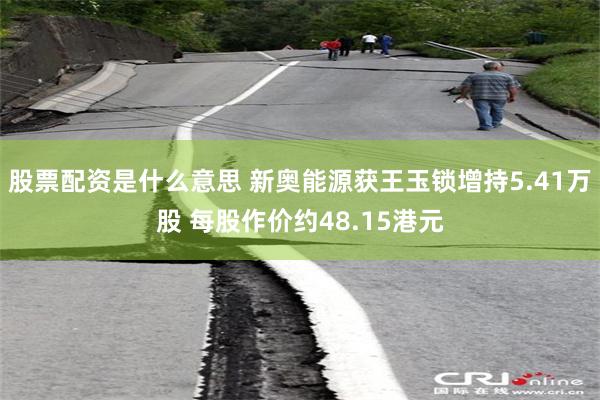 股票配资是什么意思 新奥能源获王玉锁增持5.41万股 每股作价约48.15港元